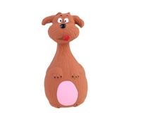 WEKADRIN Juguete para Perros de Látex con Sonido Resistente y Divertido Color Marrón para Cachorros y Mascotas Que Necesitan Entretenimiento Interactivo