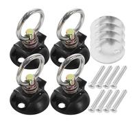 WEKADRIN Kit 4 Puntos de Anclaje Redondos para Motocicleta, Sistema de Amarre en Forma de L, Acero Resistente, Accesorios Moto para Portaequipajes y Transporte Seguro