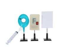 WEKADRIN Kit Experimental Óptico con Lente de Agua Ajustable y Soporte Herramienta Didáctica para Enseñanza de Física Experimentos de Refracción y Formación de Imágenes en Laboratorio