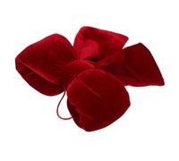 WEKADRIN Lazo Decorativo Navideño Rojo de Terciopelo para Pared Tamaño Mediano Lazo para Árbol de Navidad Adorno Artesanal para Decoración Festiva en Hogar y Fiestas