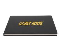 WEKADRIN Libro de Firmas para Boda Negro 50 Páginas DIY para Invitados, Libro de Recuerdos para Graduación y Fiesta, Álbum de Fotos y Mensajes para Ceremonia y Despedida de Soltera