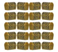WEKADRIN Mini Cofres de Tesoro en Miniatura 3.7 Cm Plástico Decorativos para Fiestas Piratas Cumpleaños Bodas 20 Piezas para Decoración de Acuarios y Souvenirs
