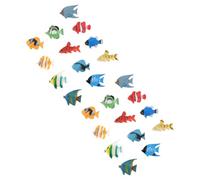 WEKADRIN Mini Figuras de Peces Tropicales de PVC para Acuario 24 Piezas Adornos Realistas de Animales Marinos Miniatura para Decoración de Peceras y Paisajismo Submarino