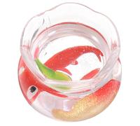 WEKADRIN Miniatura Pecera con Pez Decorativo para Casa Muñecas Accesorio y Fácil de Mantener para Espacios y Paisajes