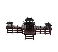 WEKADRIN Miniature Chinese Pavilion Ornament Retro Pagoda Model Fish Tank Decoration Asian Architecture Micro Landscape For Zen Garden Aquarium