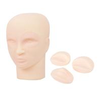 WEKADRIN Molde de Cabeza de Práctica de Silicona Gruesa y Flexible para Técnicas de Maquillaje y Bordado 3D Moldes Desmontables para Labios y Ojos en Entrenamiento Profesional