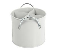 WEKADRIN Organizador Cilíndrico Blanco para Utensilios de Cocina Jaula de Almacenamiento Ecológica y Compacta Tarro Multifuncional para Tenedores Cucharas y Palillos