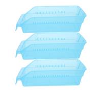 WEKADRIN Organizador de Medicamentos 3 Piezas Azul Pequeño 30X135 CM Caja Farmacéutica Compartimentos Abiertos Bandeja Organizadora de Escritorio para Almacenamiento Seguro y Uso