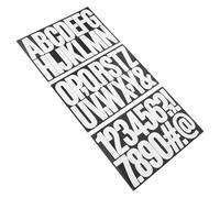 WEKADRIN Pegatinas Adhesivas Blancas Autoadhesivas 3 Pulgadas 15 Hojas Letras y Números Grandes Resistentes Intemperie para Buzones y Decoración Exterior, Paquete de 5 Sets