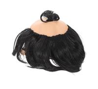 WEKADRIN Peluca Calva Negra Pelo Sintético para Hombre Gorra Calva Realista Peluca Divertida para Cosplay y Fiestas Accesorio de Broma para Actuaciones y Disfraces de Adulto