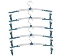 WEKADRIN Perchas De Viaje Plegables 5 Piezas, Portátiles y Resistentes De Abs, Antideslizantes Rotación 360°, para Secar Ropa Maletas, Hogar y Camping, Accesorios Compactos para Viajes