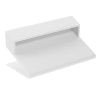 WEKADRIN Porta Tarjetas de Presentación de Sobremesa Blanco, Organizador Plástico Resistente para Oficina y Escritorio, Expositor Compacto para Tarjetas de Visita, Tarjetero Práctico