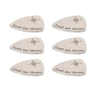 WEKADRIN Púas de Guitarra de Acero Inoxidable 6 Unidades Plateadas para Accesorios de Guitarra y Ukelele, Suministros Musicales para Principiantes y Músicos Profesionales