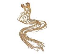 WEKADRIN Punfo De De Caballo Con Cadena Larga Accesorio y Para Mujeres Para Bodas Fiestas y