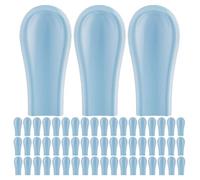 WEKADRIN Puntas de Silicona para Eliminación de Cera Oídos 150 Unidades Tamaño 11X45 MM Color Azul Fundas Reutilizables para Cucharas Limpiadoras Accesorios para Cuidado Auditivo en