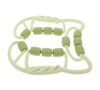 WEKADRIN Rodillo de Masaje para Pantorrillas 12 Ruedas, Herramienta de Masaje Muscular Diseño Ergonómico, Color Verde Manzana, Compacto y Portátil para Yoga y Recuperación Física