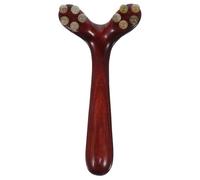 WEKADRIN Rodillo Facial Manual de Madera de Sándalo con Punta de Cuerno para Masaje y Aplicación de Crema Masajeador Portátil para Ojos y Acupresión Estimulador para Mejora Absorción