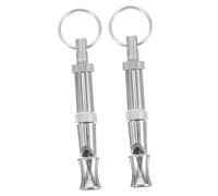 WEKADRIN Silbato para Perros de Metal Sonido Ultrasónico, Pack 2 Unidades, Duradero y Ligero, Entrenamiento Canino para Cachorros y Perros Grandes, Accesorio Profesional para Mascotas
