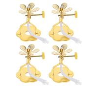 WEKADRIN Soporte Ajustable para Mechas de Lámparas de Aceite de Aleación 4 Piezas Pequeñas Porta Mechas para Lámparas de Mantequilla y Linternas Adecuado para Hogar y Rituales en