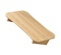 WEKADRIN Taburete Madera Natural para Oficina Reposapiés Inclinado Ergonómico Mediano Soporte Cómodo Pies bajo Escritorio Diseño Ligero para Ahorro de Espacio