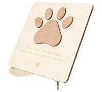 WEKADRIN Tarjeta de Recuerdo para Perro de Madera Tallada a Mano Placa Conmemorativa Compacta para Pérdida de Mascota Obsequio de Condolencia para Mujeres Que Han Perdido un Perro