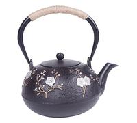 WEKADRIN Tetera de Hierro Japonesa con Infusor Diseño Retro Vintage Aislamiento Térmico Práctico Hervidor para Hogar Oficina y Salón de Té