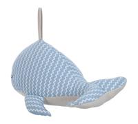 WEKADRIN Tope de Puerta Anticolisión de Tela Decorativa Forma de Ballena, Diseño Suave y Estable en Azul Oscuro, Bloqueador de Viento para Hogar y Oficina, Accesorio Náutico para