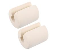 WEKADRIN Tope de Puerta Cilíndrico Antipinchazos para Niños, Clip de Seguridad de Nbr Espuma Beige, Protector Antideslizante para Hogar y Guardería, 2 Piezas