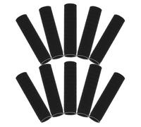 WEKAMOS 10 Piezas Funda de Silicona Antideslizante para Bolígrafos 40x10 Mm, 10 Unidades Negras, Agarre Ergonómico y Protector Resistente para Lápices y Bolígrafos Rollerball en Oficina y