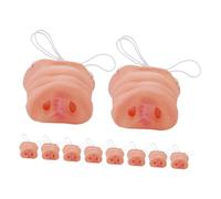 WEKAMOS 10 Piezas Nariz de Cerdo de Látex Realista para Cosplay Máscara Animal con Banda Elástica Accesorio Reutilizable para Fiestas de Halloween y Carnaval