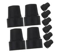 WEKAMOS 10 Piezas Unidades Conteras Antideslizantes para Bastones y Muletas Puntas de Goma Reforzadas para Soporte Estable Superficies Variadas Accesorios para Bastones de Caminata y