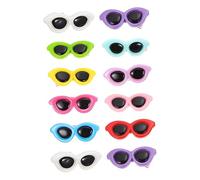 WEKAMOS 12 Piezas Horquillas para Mascotas de Gafas Accesorios Coloridos para Perros y Gatos para Cosplay y Ocasiones Especiales