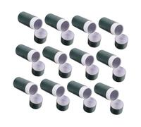 WEKAMOS 12 Piezas Tubos de Cartón Kraft Grueso con Tapa Envases Redondos para Aceites Esenciales Almacenamiento Versátil para Té Incienso y Color Verde Oscuro