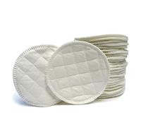 WEKAMOS 12 Piezas Unidades Almohadillas de Reutilizables y Lavables Absorbentes de Algodón Ecológico de de Anatómicos y Transpirables para Madres Lactantes Antideslizantes y Resistentes