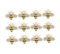 WEKAMOS 12piezas Adornos De Uñas De Abeja Aleación Creativos Charms Para Decoración De Uñas Kawaii Rhinestones