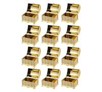 WEKAMOS 12piezas Caja de Obsequio de Dulces Pirates Cofre del Tesoro de Plástico para Premios Decoración para Fiestas de Cumpleaños