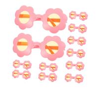 WEKAMOS 15 Piezas Gafas de Sol Infantiles Forma de Flor Accesorio Mini para Muñecas y Juguetes de Patito Amarillo para Manualidades y Decoración de Casas de Muñecas