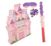 WEKAMOS 1juego Piñata Castillo De Princesa Para Fiestas De Cumpleaños Decoración De Princesas De Golpear Incluye Bastón y Confeti Para Celebraciones Mágicas De Niñas