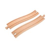WEKAMOS 2 Piezas Accesorios de Vías de Tren de Madera para Expansión Compatible con Sistemas de Ferrocarril Seguro y Natural para Educativos Niñas