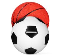 WEKAMOS 2 Piezas Alcancías para Adultos Diseño Deportivo Huchas de Baloncesto y Fútbol Pequeñas Set de Decoración para Habitación Infantil