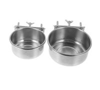 WEKAMOS 2 Piezas Bol para Perros de Acero Inoxidable Resistente con Tornillos Anticaída Cuenco Grande para Comida y Agua Tazón Multifuncional para Cachorros y Gatos de Fácil de Limpiar y