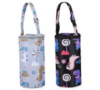 WEKAMOS 2 Piezas Bolsas Térmicas para Biberones de Gris Oscuro Aislantes y Portátiles para Leche Materna para Paseos y Camping Compatible Mayoría de Biberones