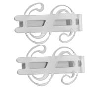 WEKAMOS 2 Piezas Clip para Billetes De Billetera Pinzas Metálicas para Billetes Clips Portátiles para Guardar Dinero Pinza De Acero Inoxidable Práctico para Organización De Documentos Ofic