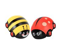 WEKAMOS 2 Piezas Coches de Fricción para Unidades Juguetes Pull Back con Diseño de Mariquita y Pequeños Vehículos para Fiestas Infantiles y Desarrollo Cerebral