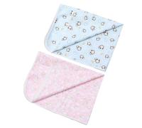 WEKAMOS 2 piezas de Cama para Niña Almohadilla Lavable para Cambio de Pañal y Cama Colchón Antideslizante para Diseño Rosa y Azul Reutilizable y Duradero