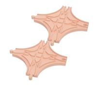 WEKAMOS 2 Piezas de Vías de Tren de Madera Multi-direccional Accesorio Expansor Compatible para Infantiles de Tren de Madera Diseño Creativo para Redes Ferroviarias Complejas