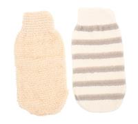 WEKAMOS 2 piezas Guantes Exfoliantes para Cuerpo Manoplas de Baño de para Limpieza de Exfoliación Suave y Uso Diario Adecuados para Tipo de