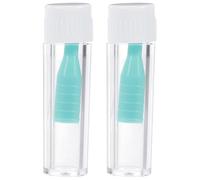 WEKAMOS 2 Piezas Insertador Removedor Lentes Contacto Duros Rgp Verde Ventosa Antideslizante Portátil para Viaje y Uso Diario