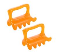 WEKAMOS 2 Piezas Masajeador Manual Dual Push para Espalda y Cuello Herramienta de para Aliviar Nudos Musculares Portátil para Autocuidado y Relajación