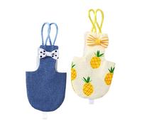 WEKAMOS 2 Piezas Pañales Reutilizables para Pájaros Pequeños Ropa para Mascotas Traje de Vuelo para Periquitos y Cacatúas Diseño de Banana y Piña
